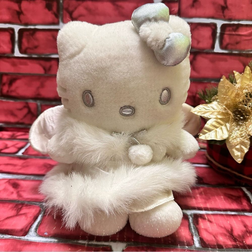 VTG RARE Hello Kitty 1999 Snow Angel W/Sparkle fur plush doll